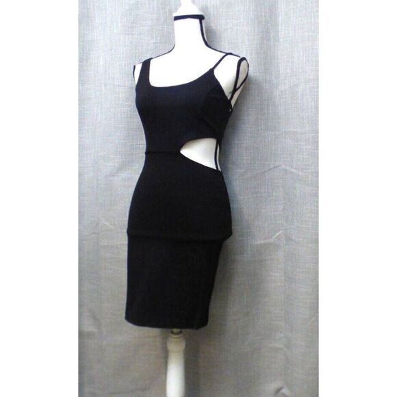 SOCIALITE CUT OUT PONTE BODYCON DRESS IN BLACK, XS - Picture 2 of 12